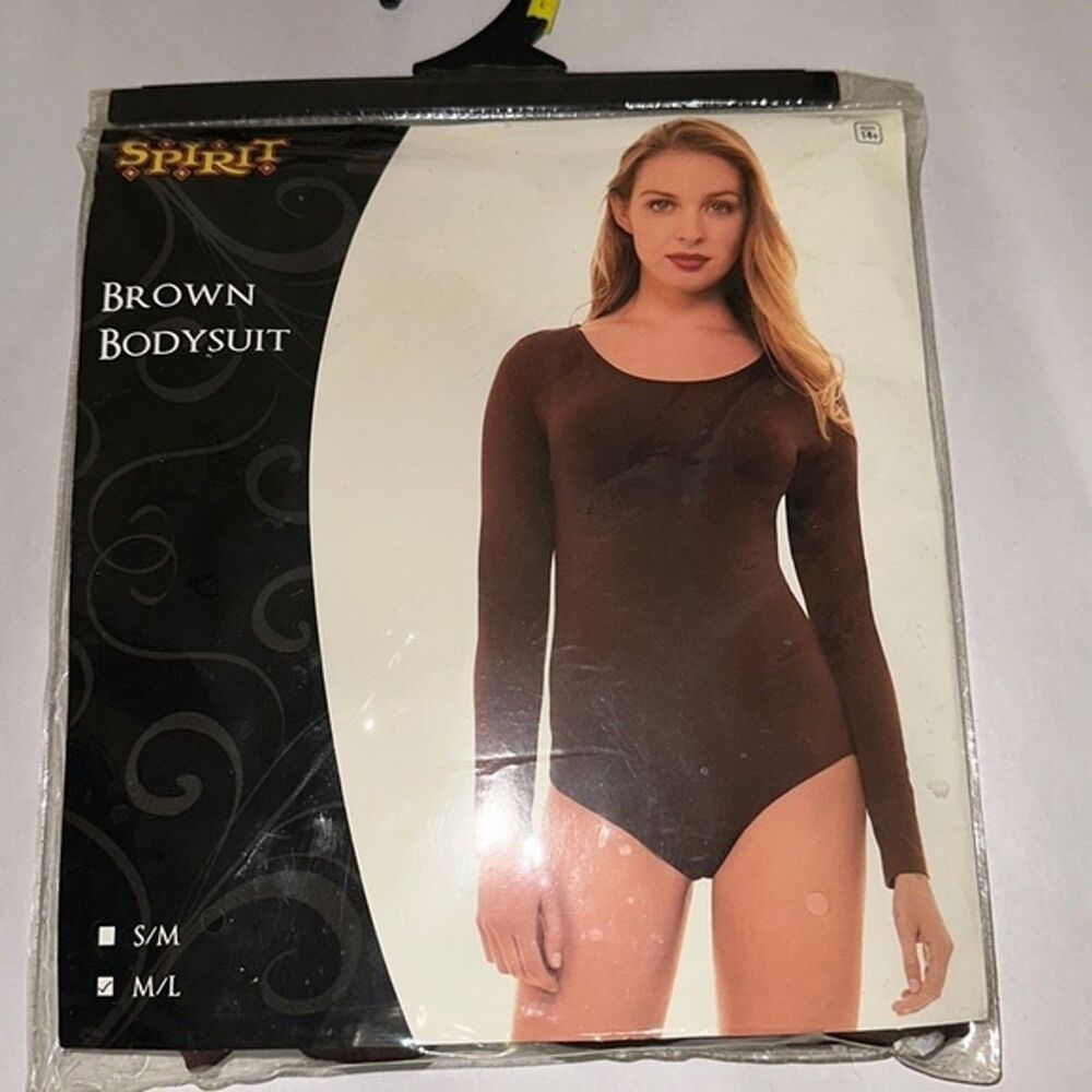 Spirit Halloween Brown bodysuit size M/L NWT